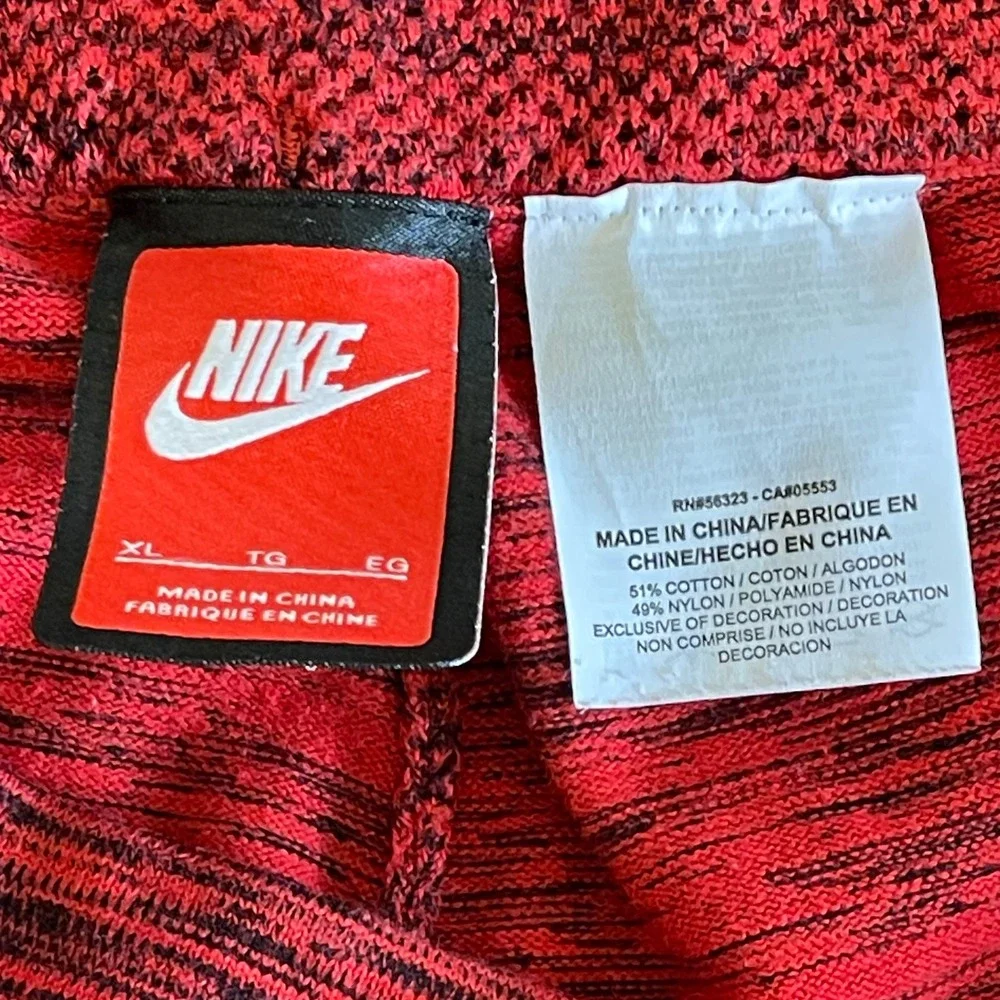 Nike Mens Tech Knit Shorts‎ Red Black Space Dye XL 810226-687